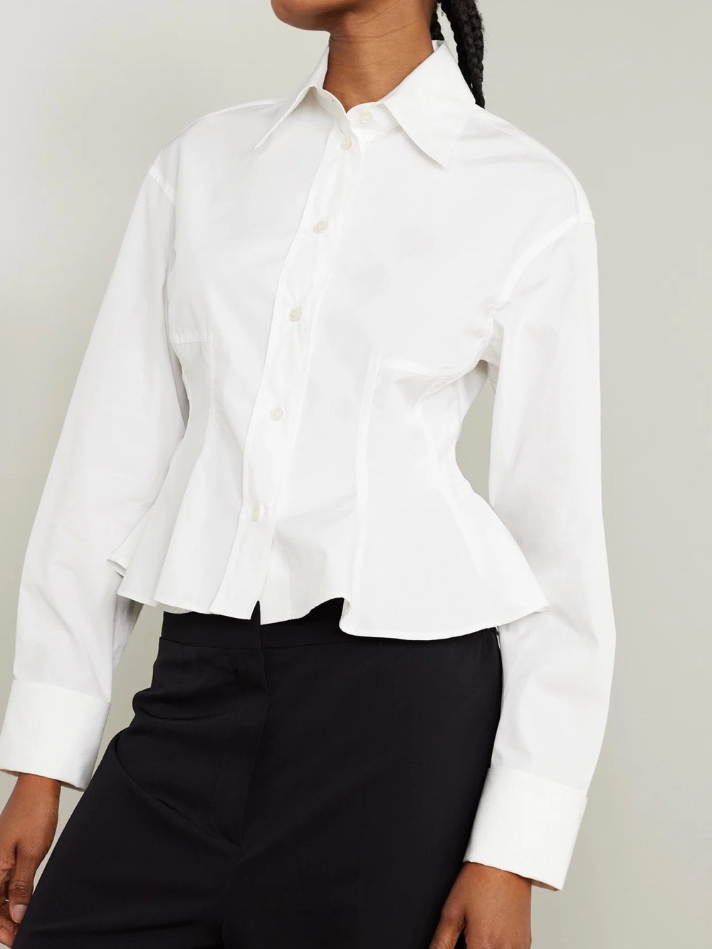 Stella McCartney cotton poplin peplum shirt